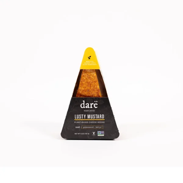Darë Vegan Cheese - Lusty Mustard Plant-Based Vegan Cheese Wedge