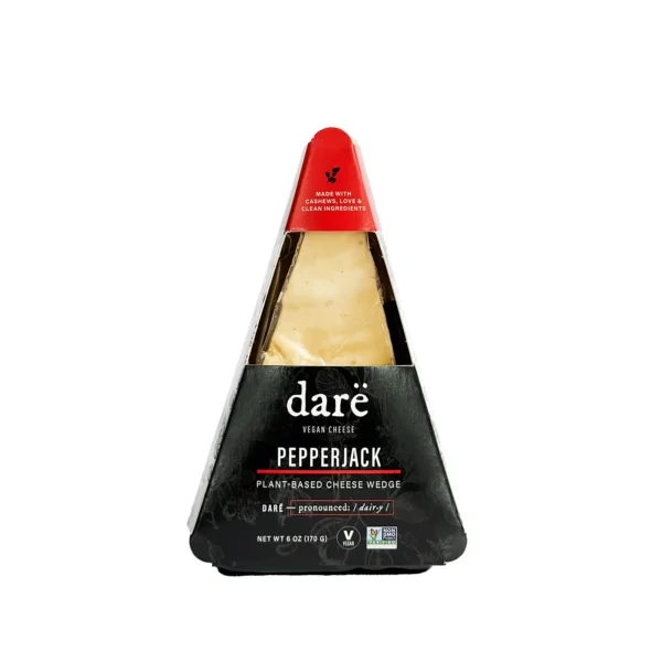 Darë Vegan Cheese - Pepper Jack Plant-Based Vegan Cheese Wedge