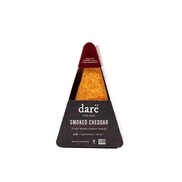 Darë Vegan Cheese - Smoked Cheddar Plant-Based Vegan Cheese Wedge