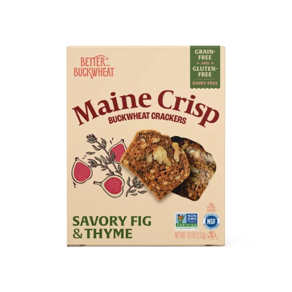 Maine Crisp Company - Buckwheat Crackers Savory Fig and Thyme