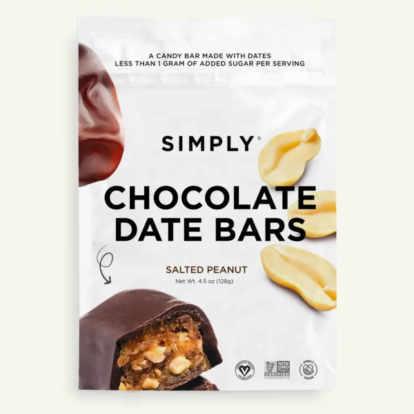 Simply Gum - Simply Chocolate Date Bars - Salted Peanut