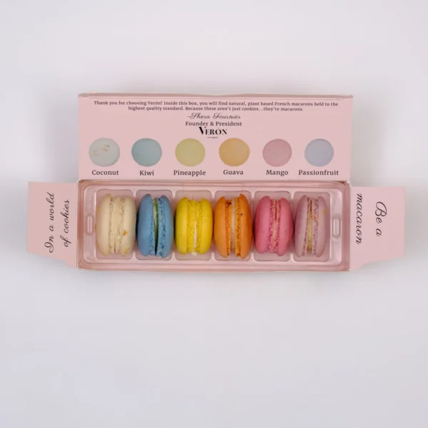 Verón - Plant Based French Macarons - Tropical 6 Pack Box
